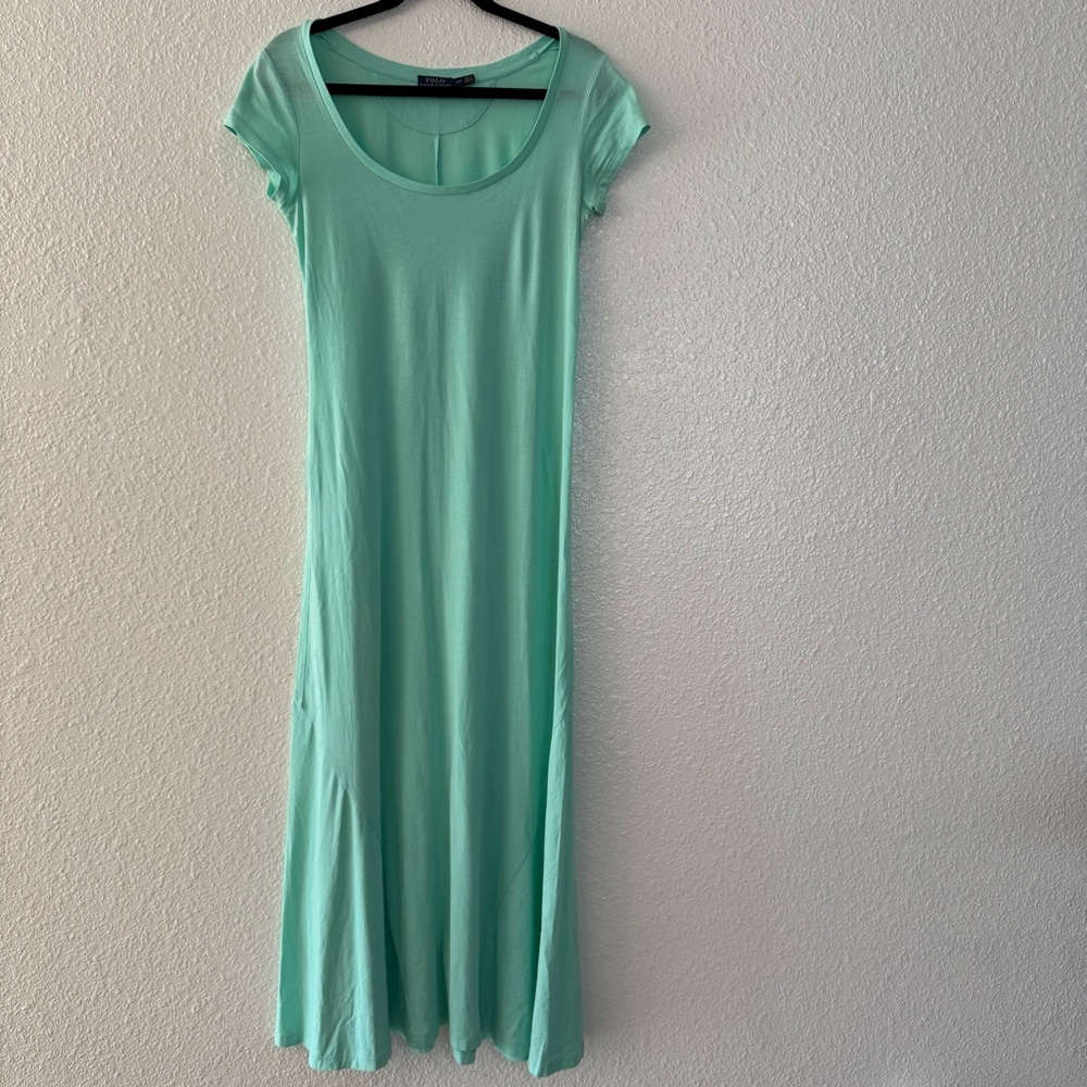 Polo Ralph Lauren Mint Green Cap Sleeve Maxi Dress